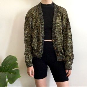Glittery vintage gold cardigan from Cara Soho
